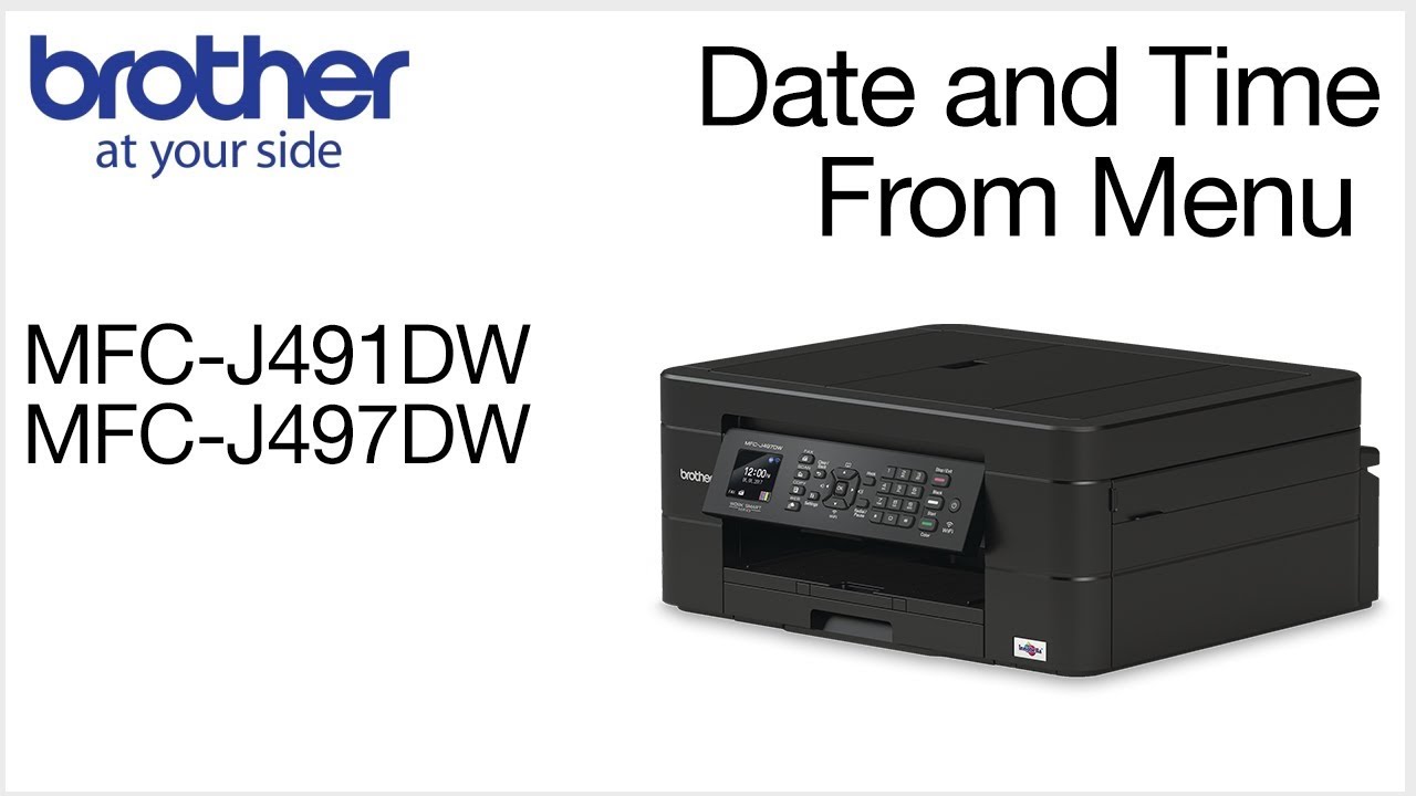 Resetting the Date and Time – Brother MFCJ497DW or MFCJ491DW