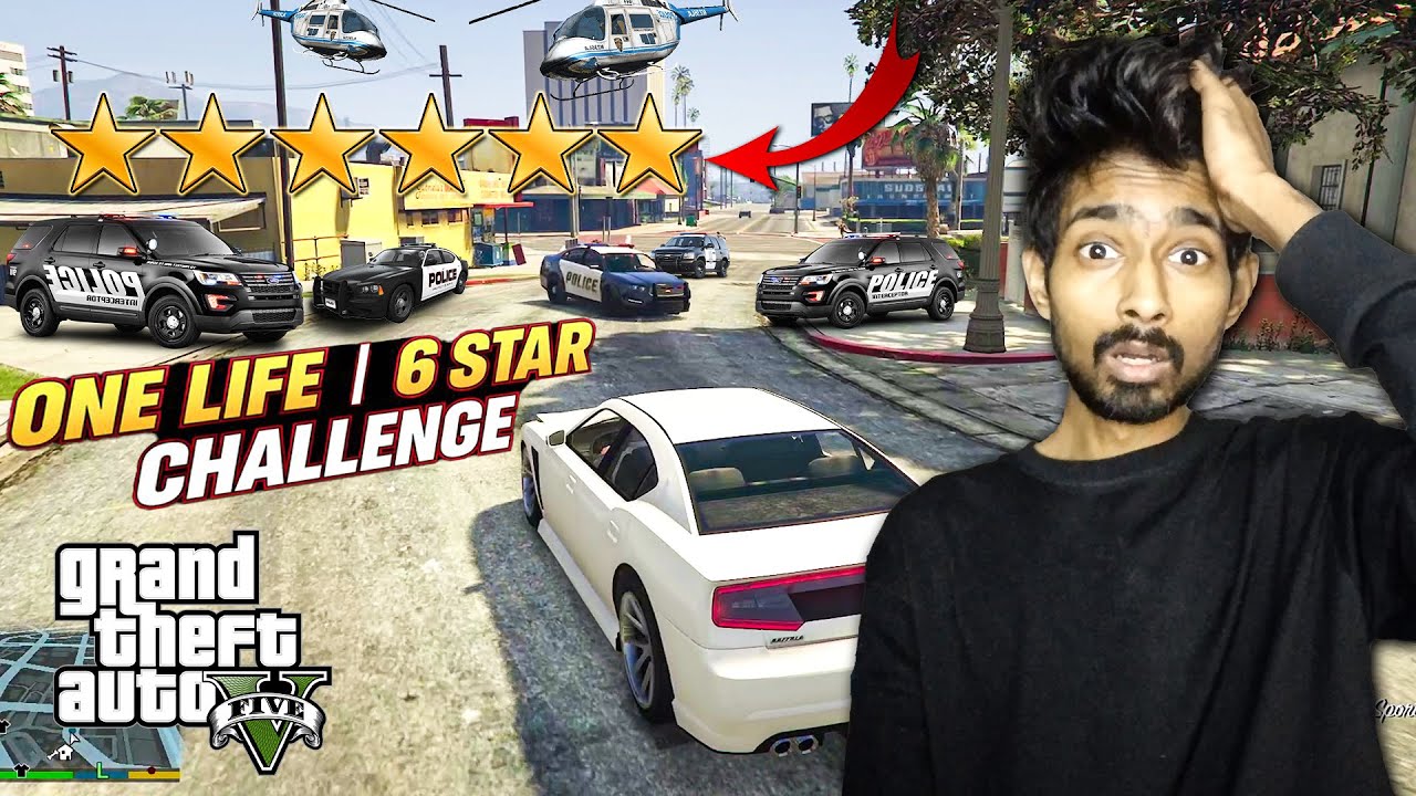 GTA V ONE LIFE CHALLENGE 😱 | 6 STAR POLICE SE KITNI DER ZINDA REH PAAYA?! 🔥