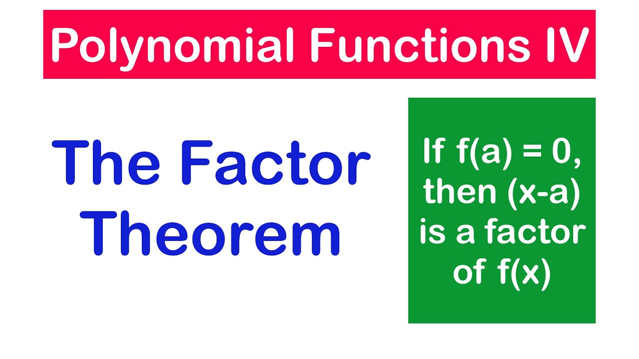 Factoring Polynomials using Factor Theorem | SHS 1 ELECTIVE MATH