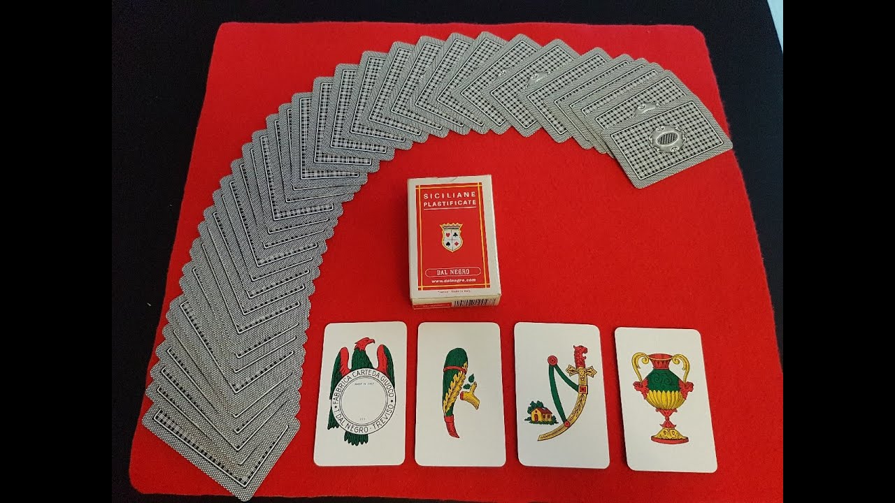 trucco di magia con carte napoletane, siciliane... 40 carte | trucco della 13 carta