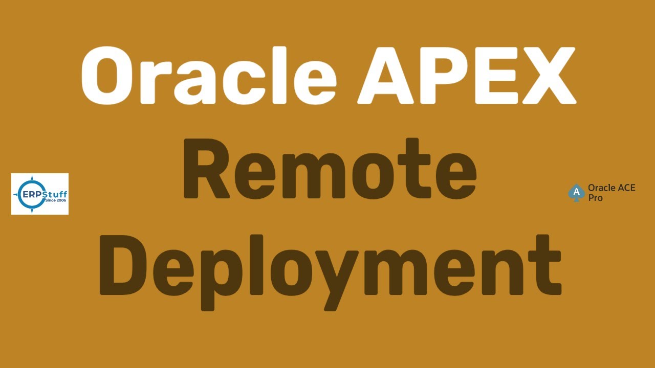 How to Deploy Oracle APEX Apps Between Instances (Dev, Test, QA, Prod) | Remote Deployment Tutorial