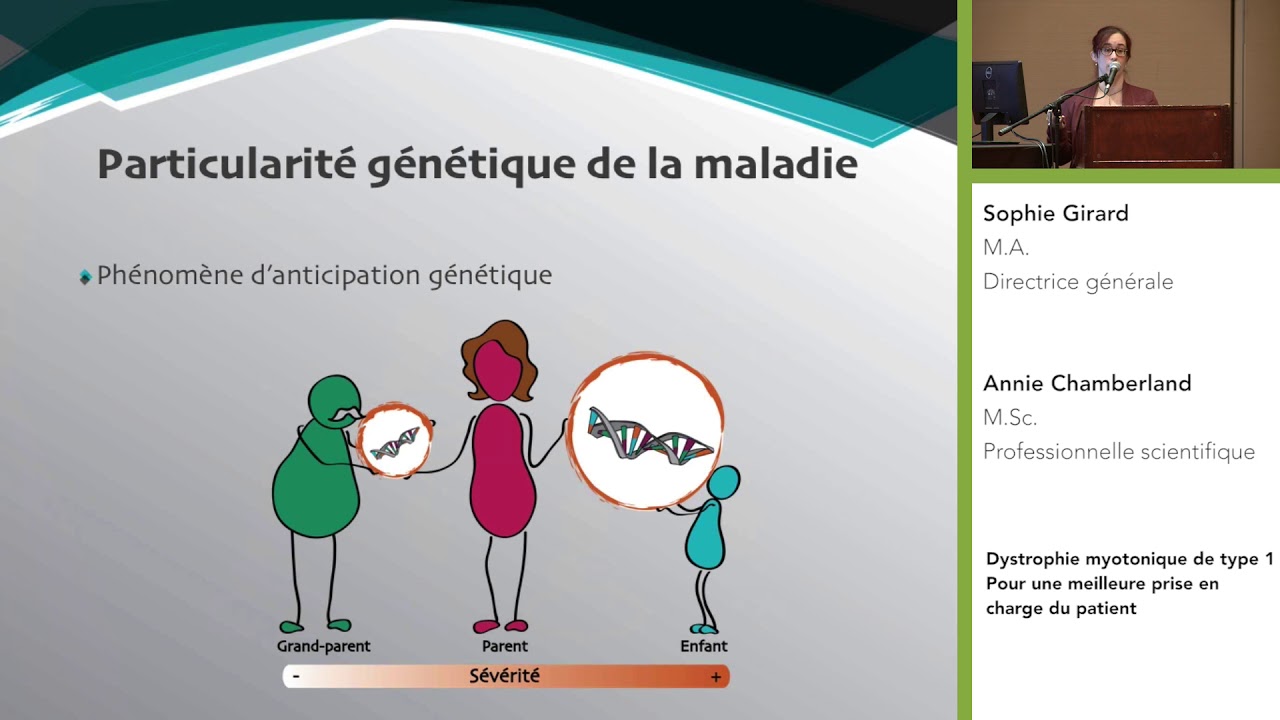 Dystrophie myontonique de type 1 - Sophie Girard et Annie Chamberland| DMC - MDC