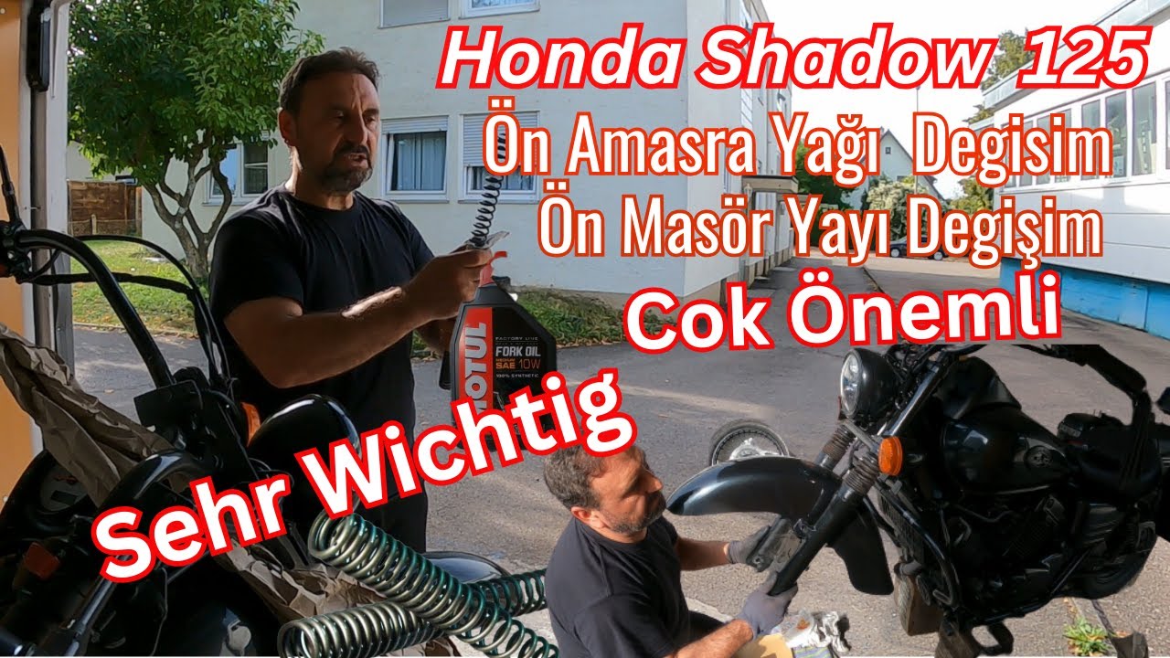 Honda Shadow 125 - Gabelöl Wechseln - Gabelfeder Wechseln. Selber Machen.