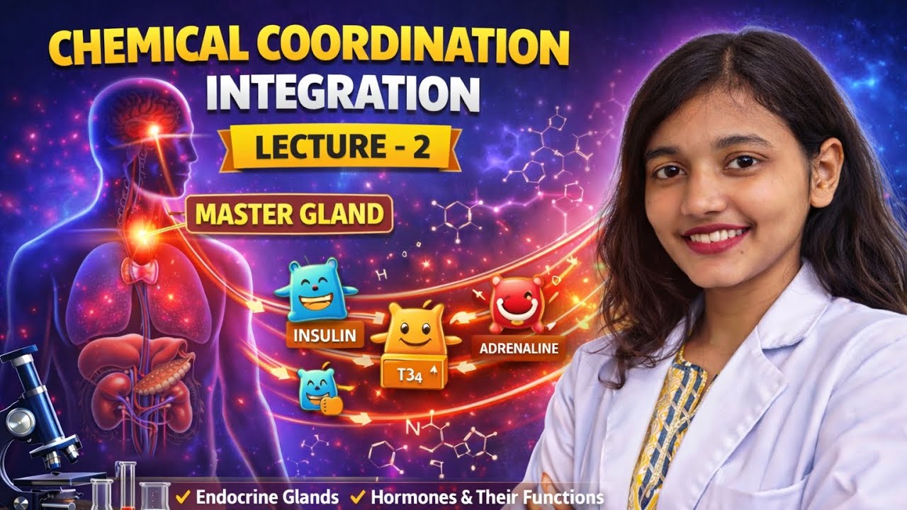 CHEMICAL COORDINATION & INTEGRATION LECTURE -2 by Dr AnanyaPT for the prep of NEET/CUET/ICAR/NEST 