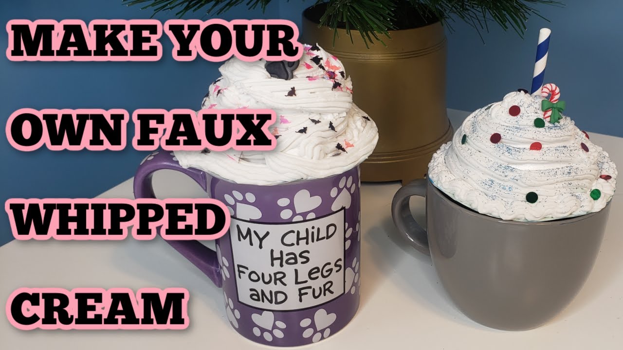How to make Fake whipped Cream toppers - Mug toppers - Faux Whipped cream