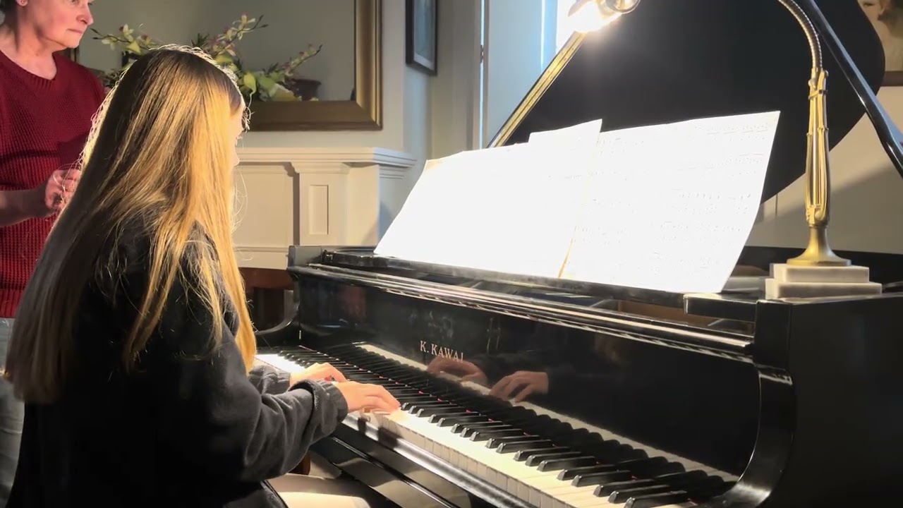 Taylor Deer performs a holiday combo of Sleigh Ride and See, Amid the Winter Snow