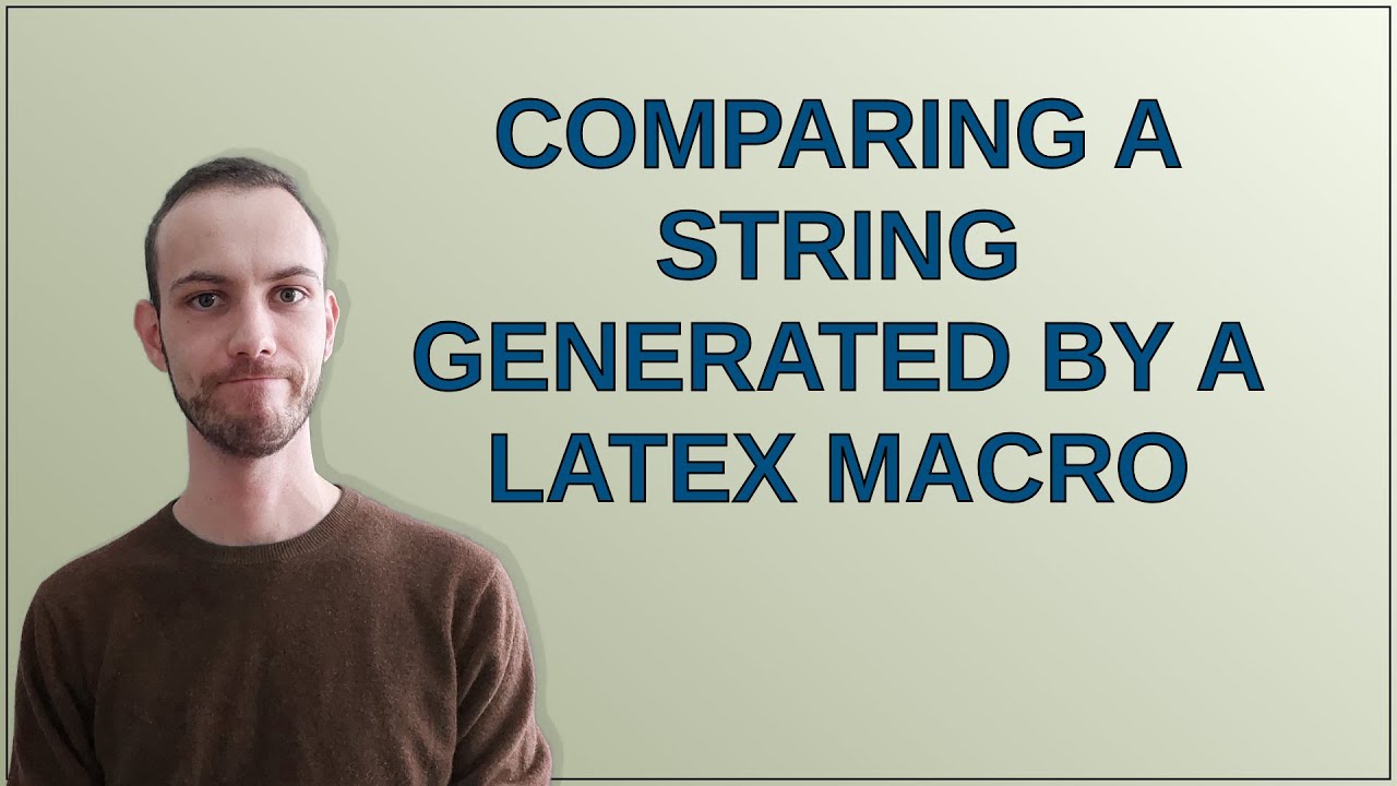Tex: Comparing a string generated by a latex macro