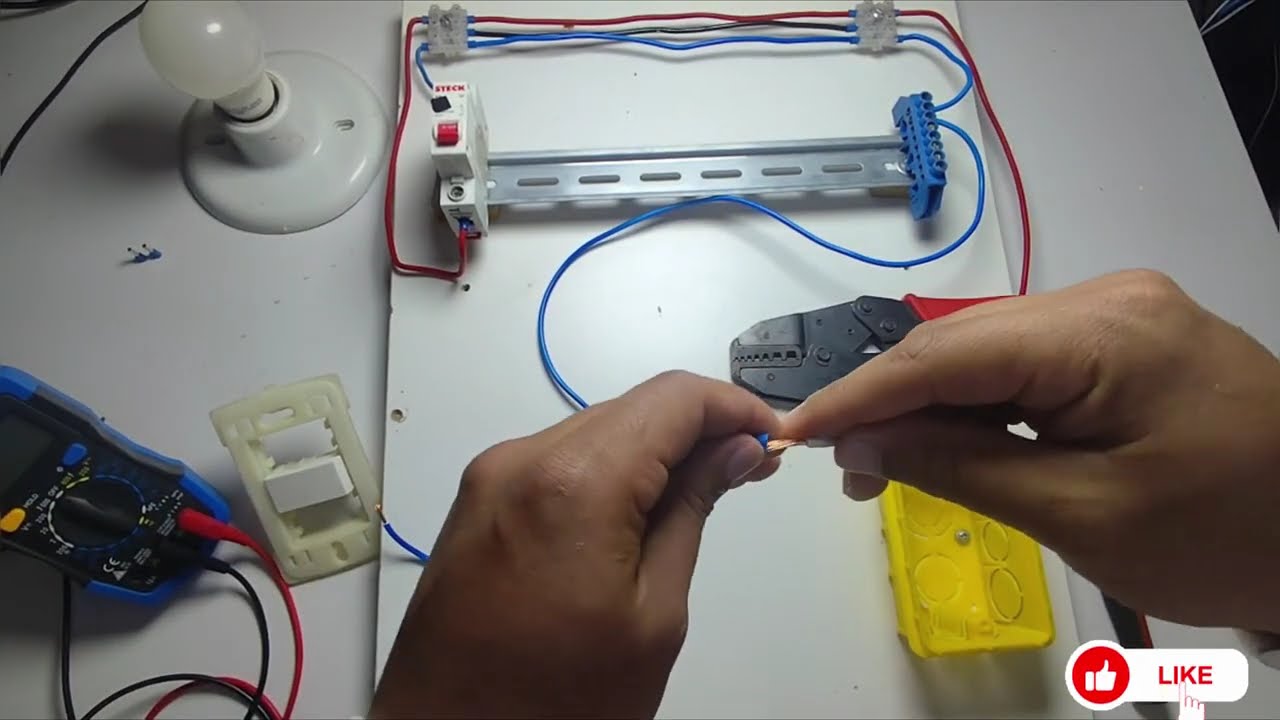 🔌 Como Ligar uma L&acirc;mpada com Interruptor Simples &ndash; Esquema + Montagem 127V