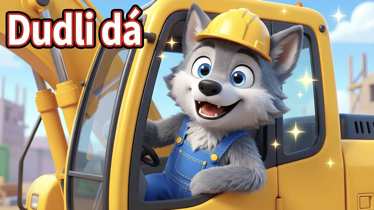 Wilk prowadzi koparkę 🚧 | Piosenka dla dzieci | Dudli da