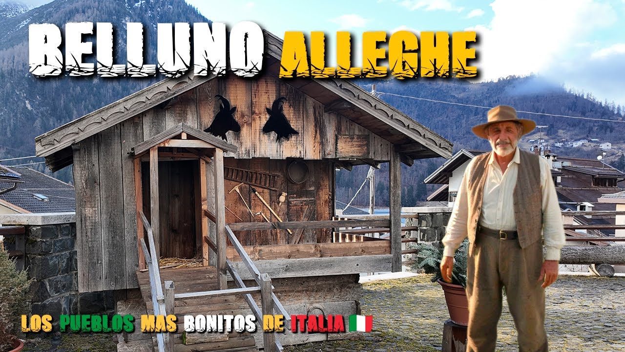 Los PUEBLOS más bonitos de ITALIA 🇮🇹; ALLEGHE Recorrido por sus calles 🏘️🏔️