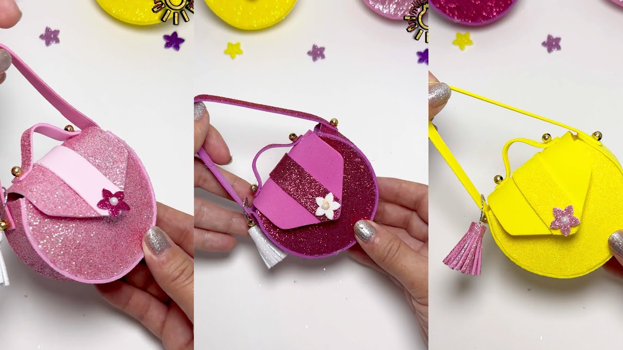 DIY 👛TUTORIAL DE CARTERITAS con foami o goma Eva paso paso