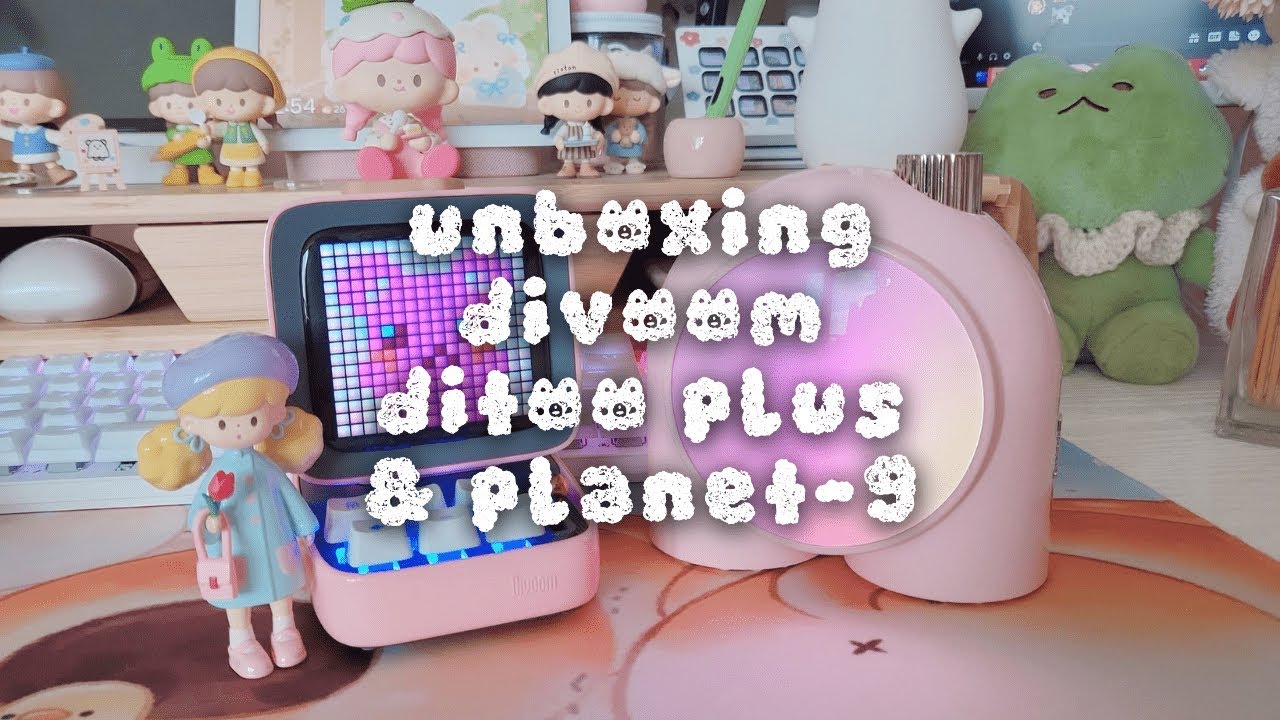 🖥️ unboxing divoom ditoo plus & planet-9 | cutest pixel art speaker and light for your desk setup