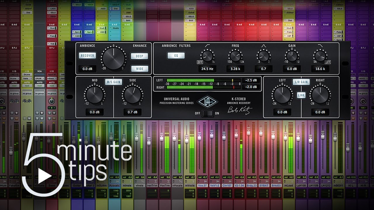 5-минутные советы UAD: руководство по плагину Precision K-Stereo Ambience Recovery