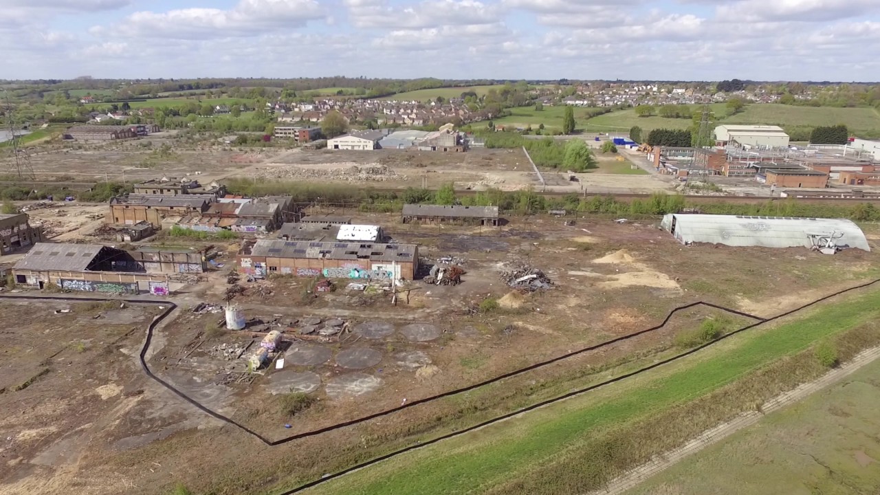 Cattawade Abandoned Factories and Liverpool Street Mainline at Manningtree