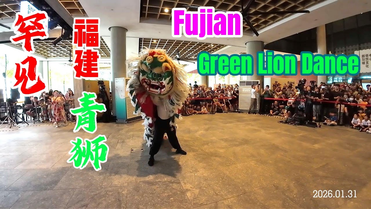 Fujian Green Lion Dance Singapore 罕见 福建青狮表演 喜迎2026马年新年