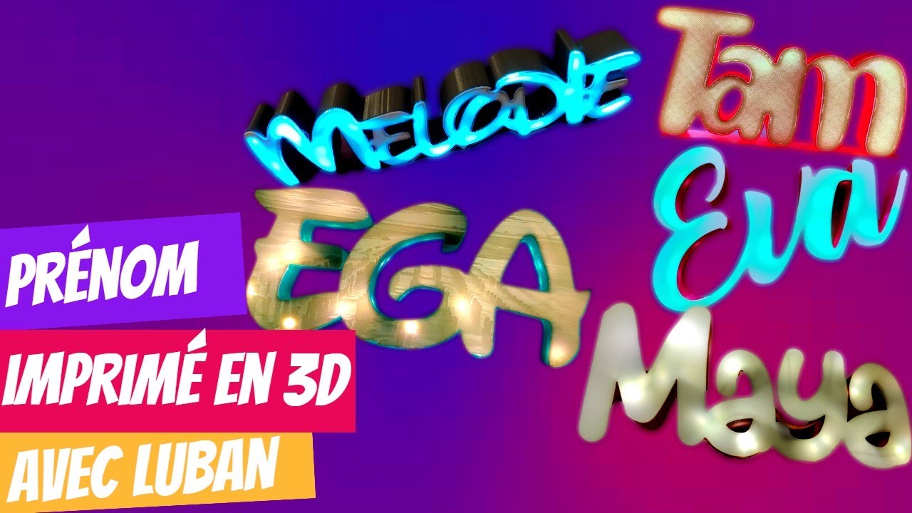 Lettre lumineuse imprimé en 3D - Tuto Luban