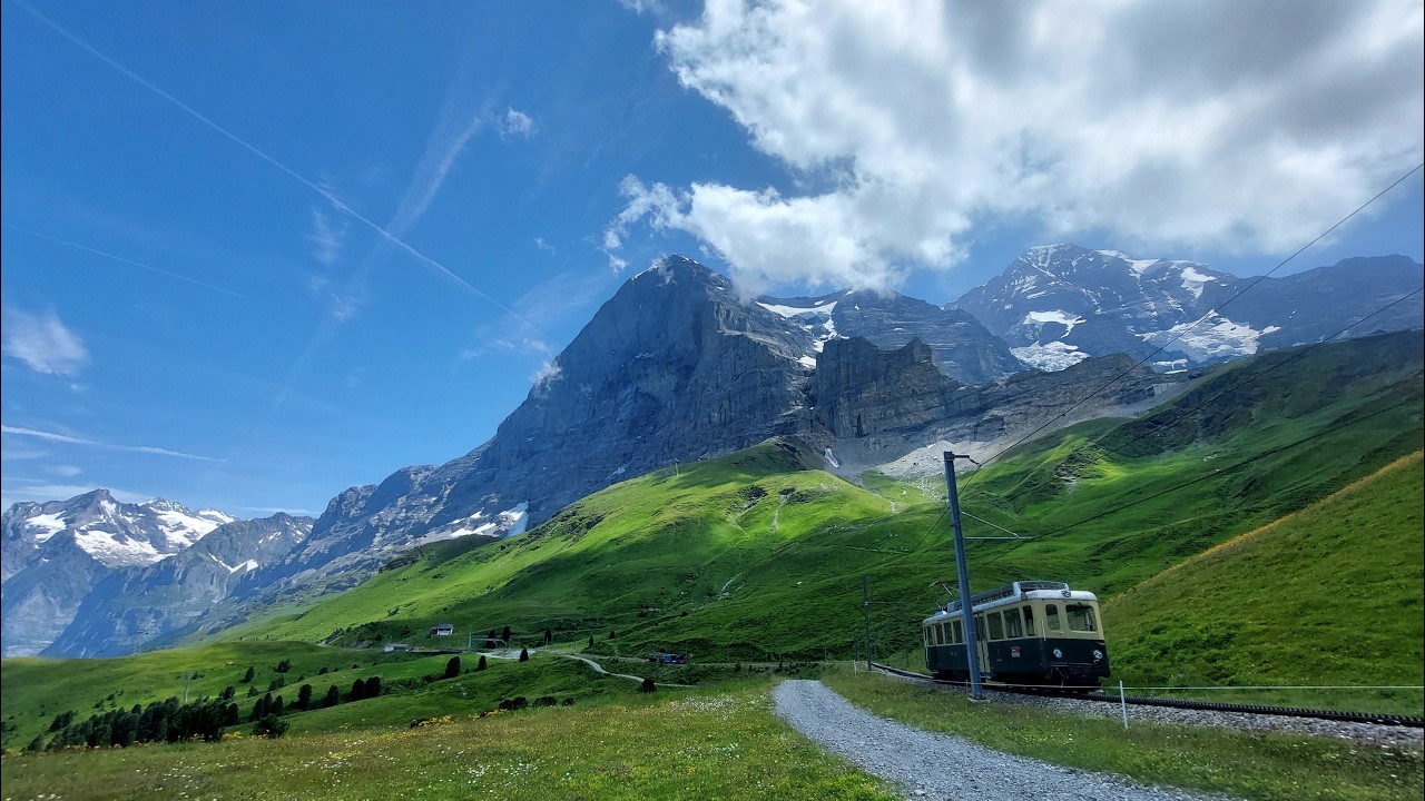 Helicopter flight above the Eiger at 15000ft some MelchStuhl Walenstadt and shower alternatives 3:26