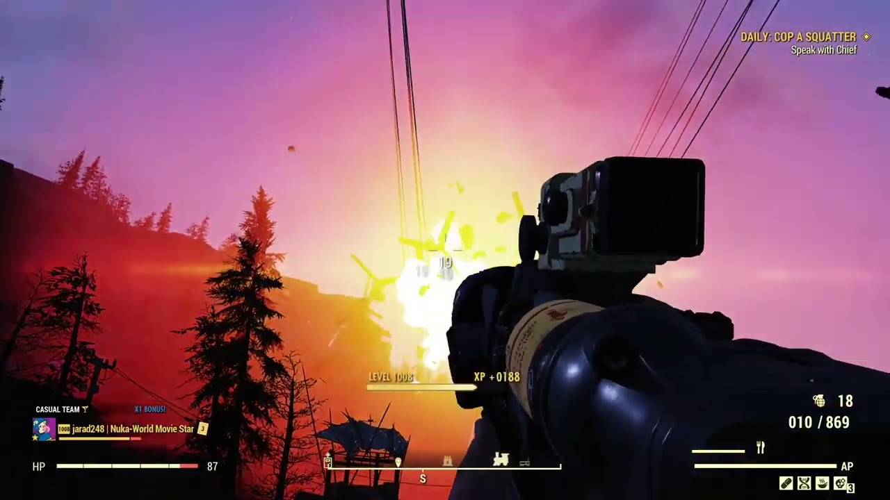 fallout 76 Camp build Corvega showroom awesome!! 1 of 2 250820 