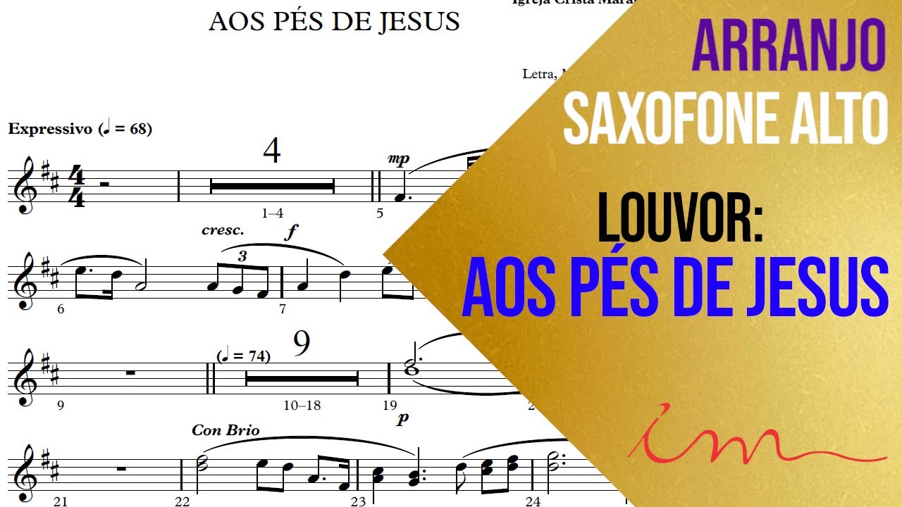 ARRANJO: Aos Pés de Jesus - Saxofone Alto (ICM) 🎷