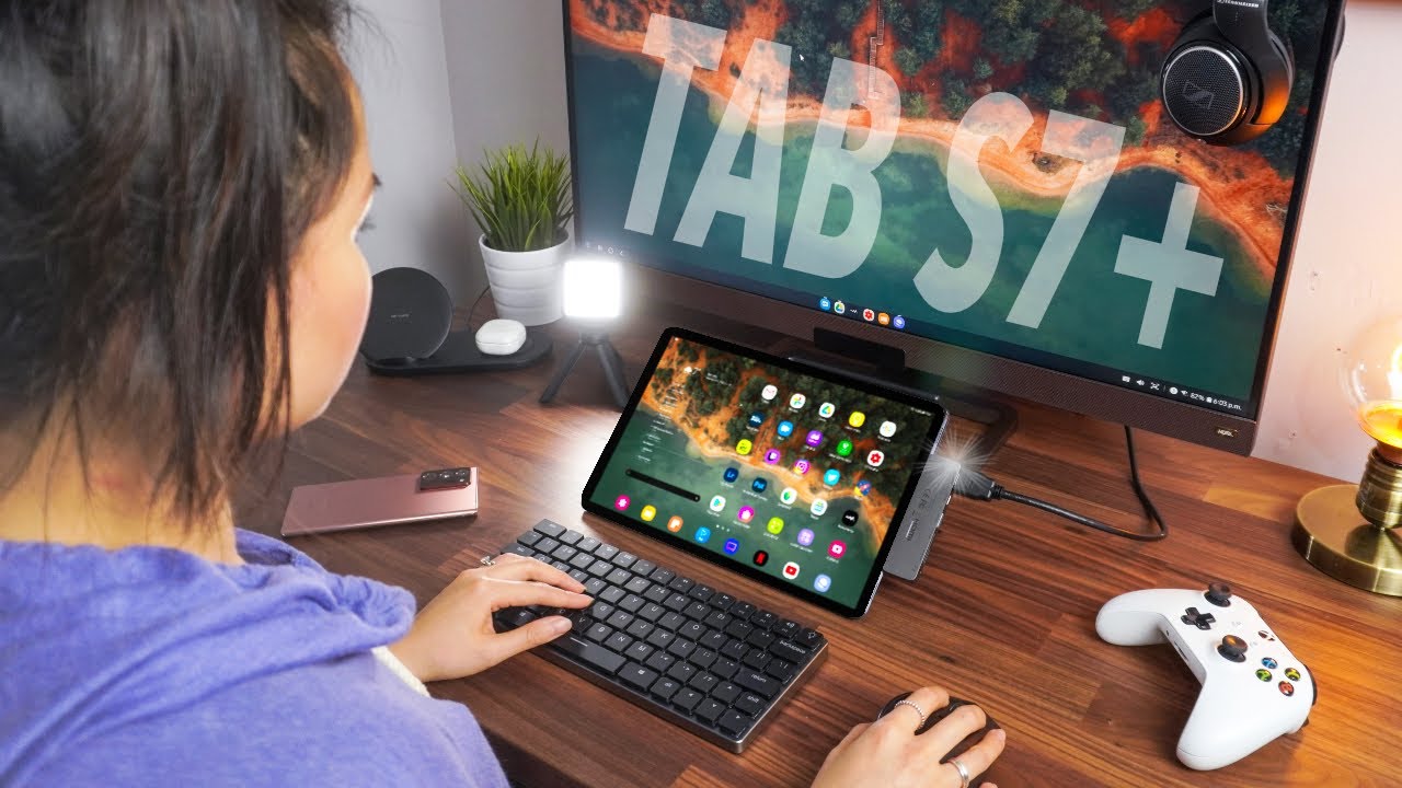 Настройка компьютера Galaxy Tab S7+ // Любимые аксессуары!