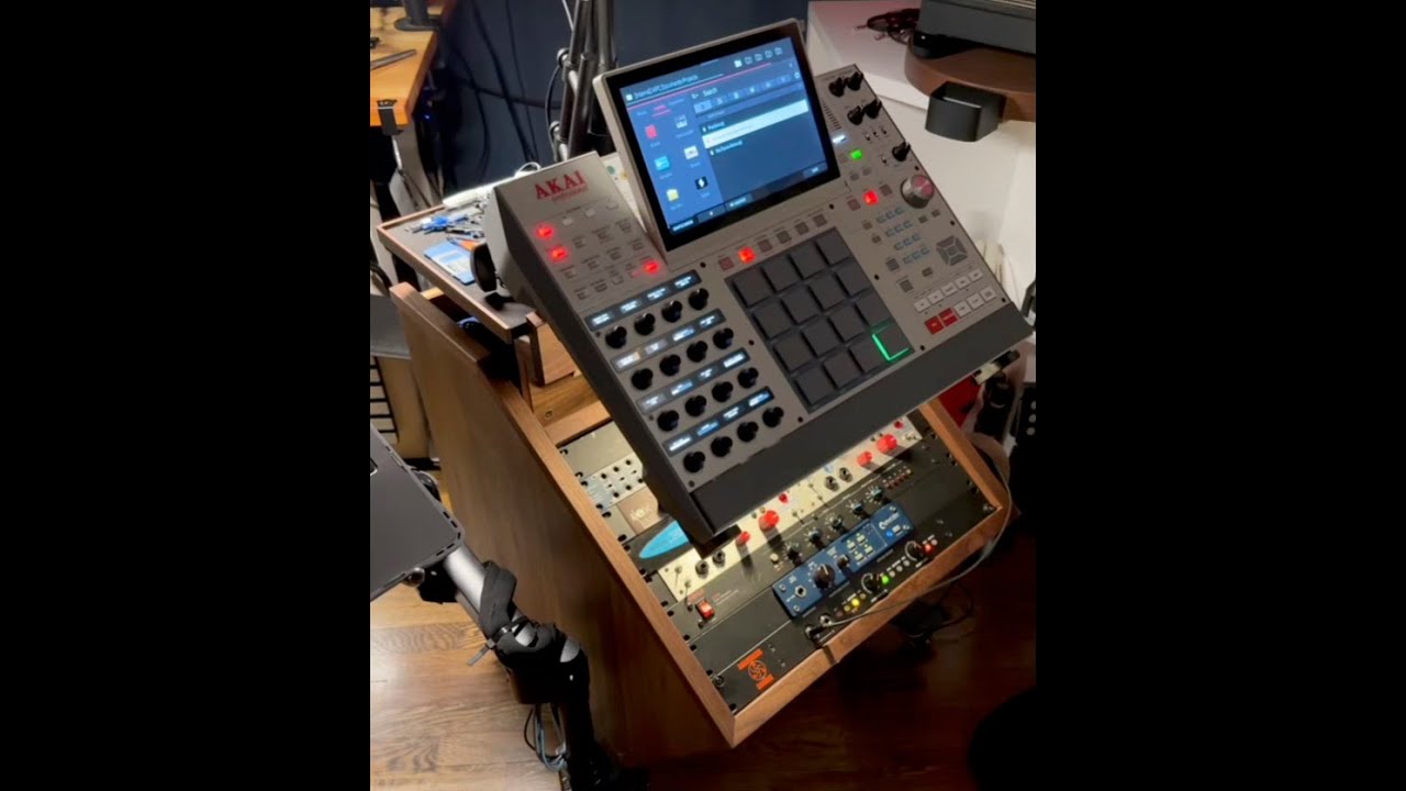 NEW Akai MPC X handmade adjustable height workstation!