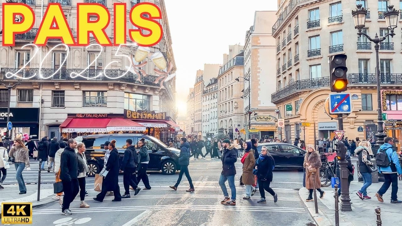 Paris, France 🇫🇷 - 4K PARIS 1'st January 2025 🥂 Central Paris Walk ✨ With Captions