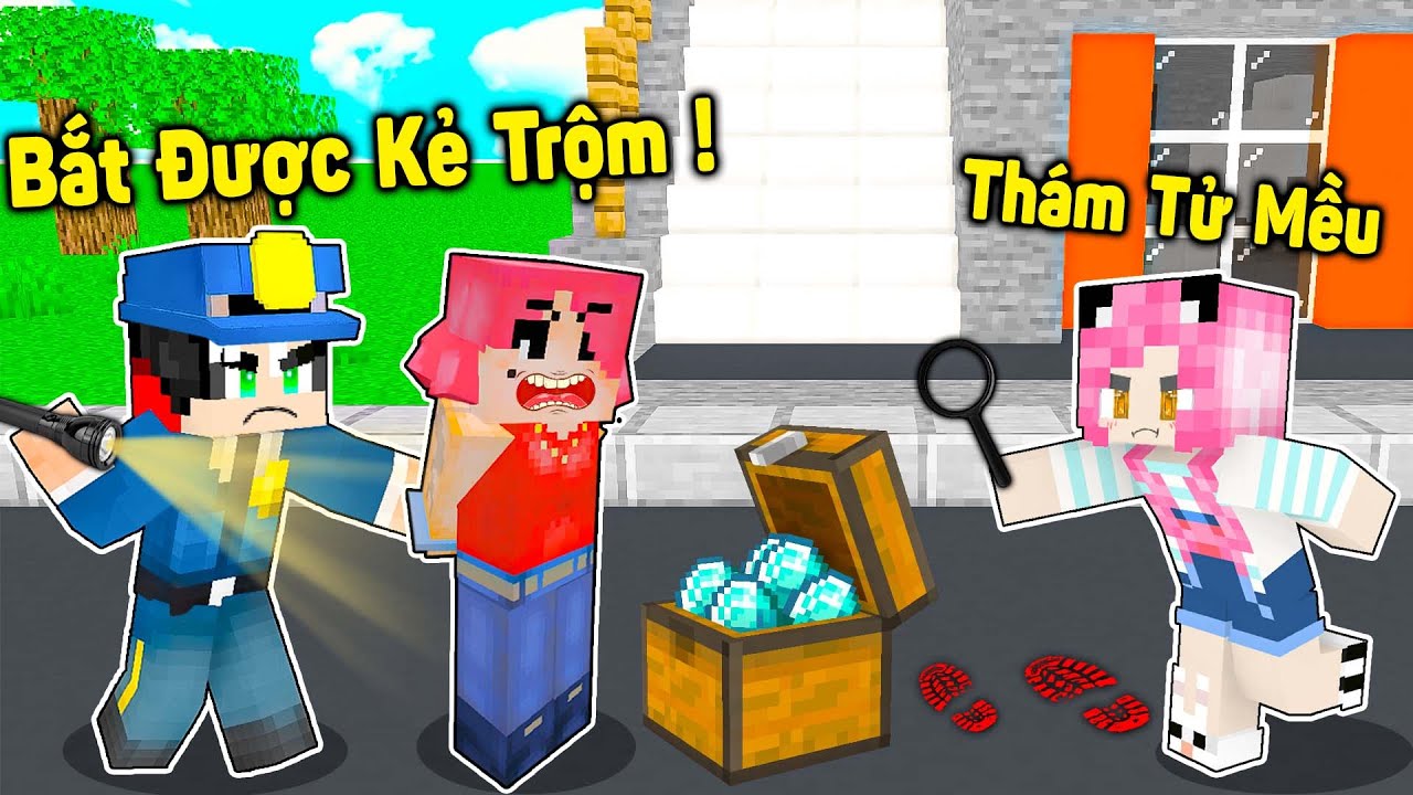 MỀU THỬ THÁCH 24 GIỜ TRỞ THÀNH THÁM TỬ BẮT TỘI PHẠM TRONG MINECRAFT*1 NGÀY REDHOOD LÀM CẢNH SÁT MCPE