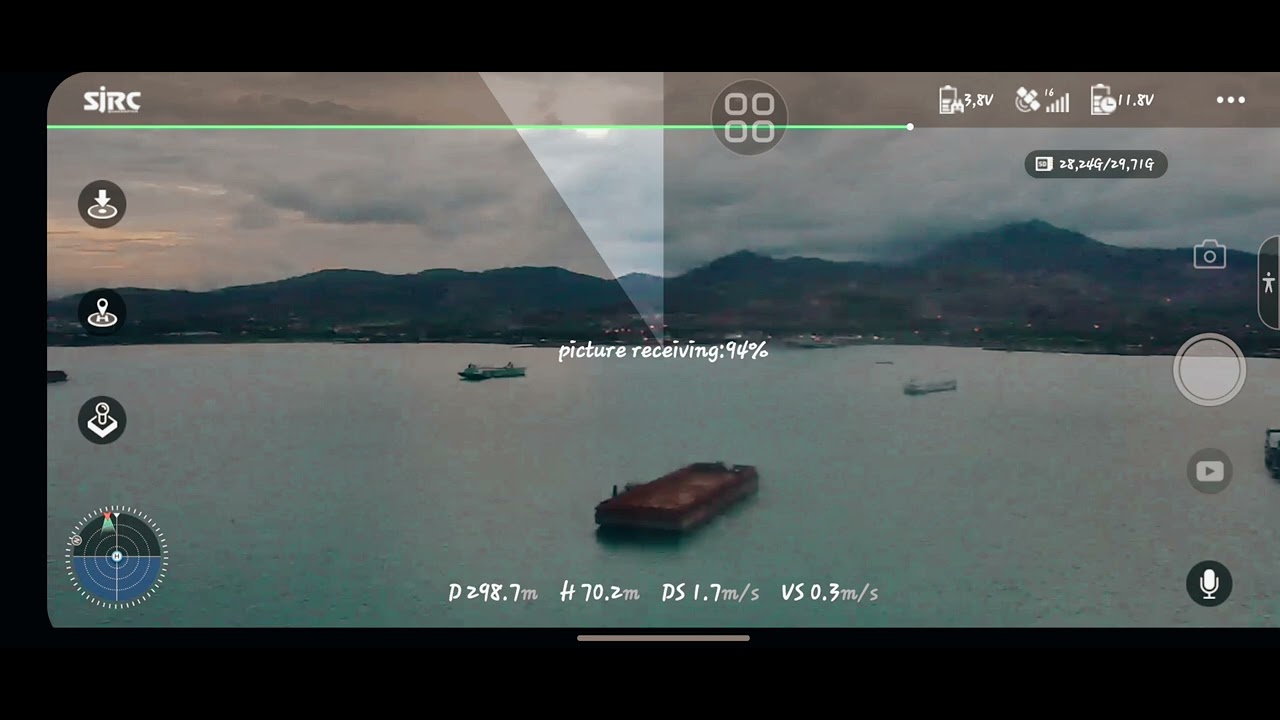 Tes perdana penerbangan dron SJRC F11S  4k pro di LAUT