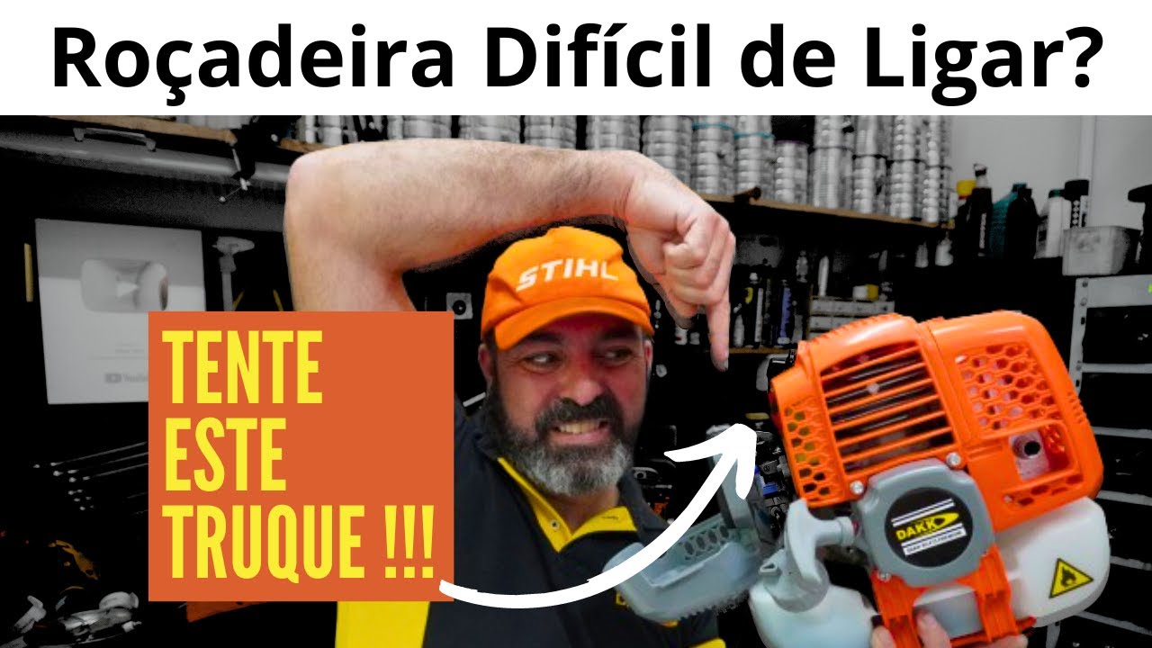 Roçadeira está DIFÍCIL DE LIGAR ? Roçadeira ruim de pegar? Tente este TRUQUE FÁCIL !