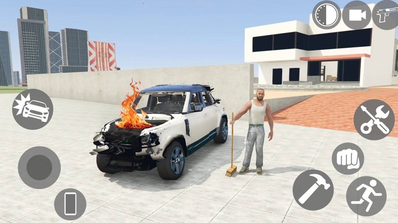 🔥 Franklin Car Destroyed in City 💥😭 Indian Bike Driving 3d Game 🎮 Video