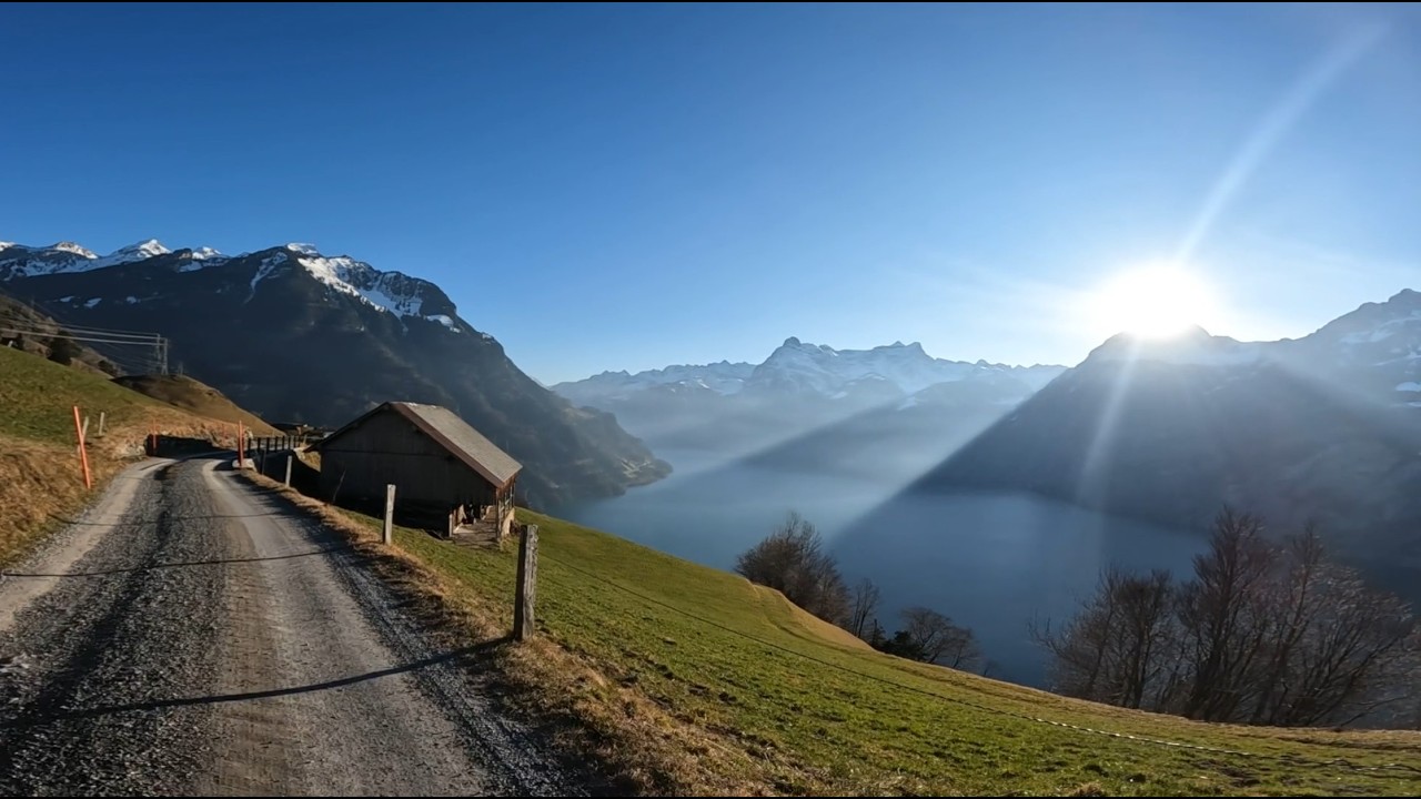 Winter Ride Above Lake Vierwaldstättersee | Morschach – Gruebi Tannen, Switzerland