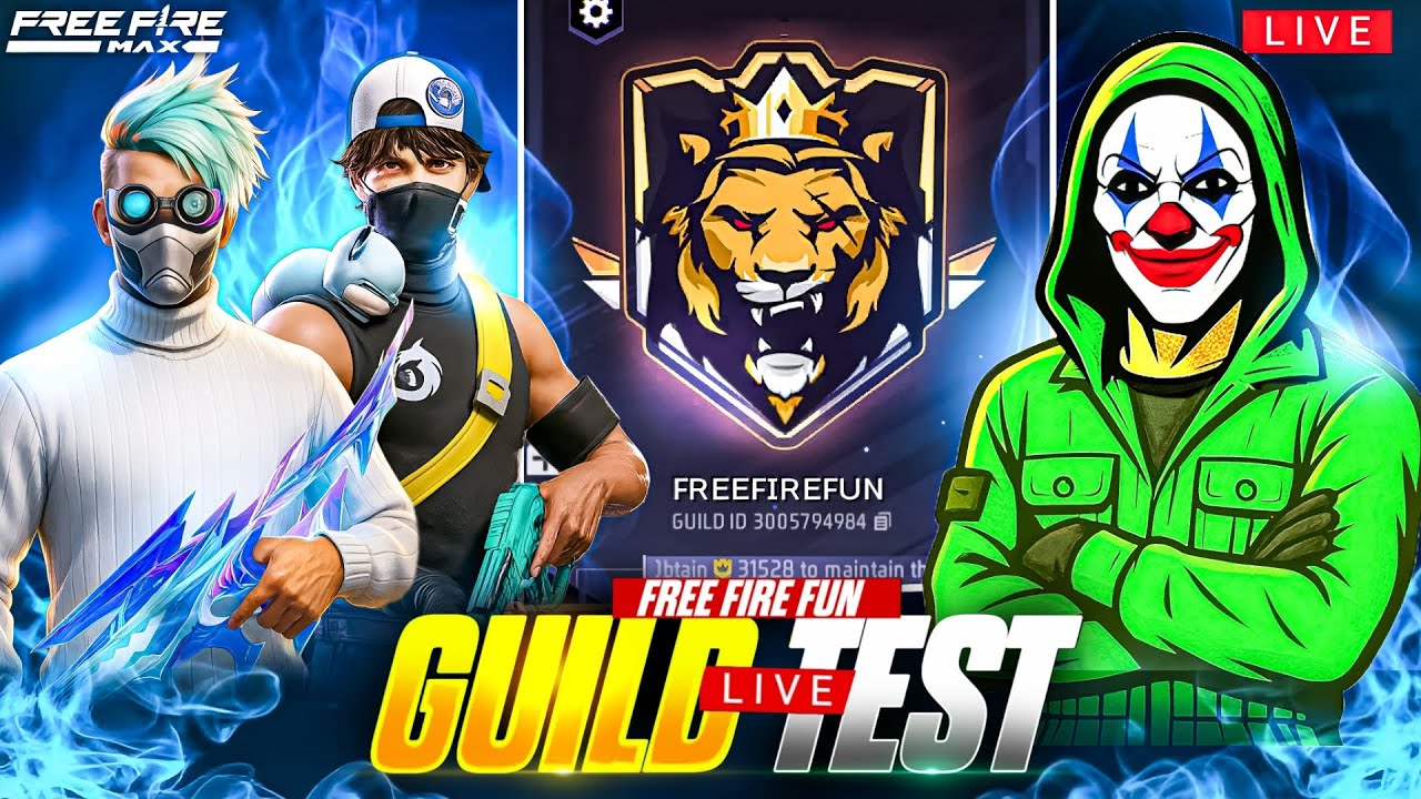 FREE FIRE LIVE 🔴 | 1vs2 Guild Test | Aaj Sabka Test Hoga 😈 #freefire #freefirefun #freefirelive
