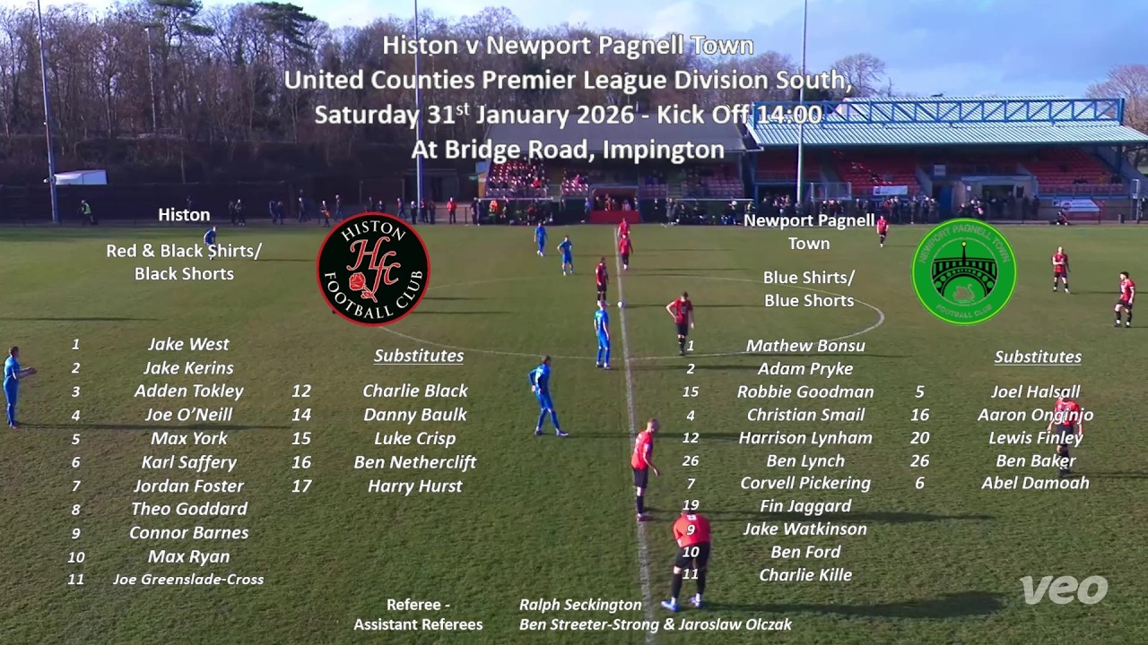 Histon v Newport Pagnell Town - UCL (31012026)