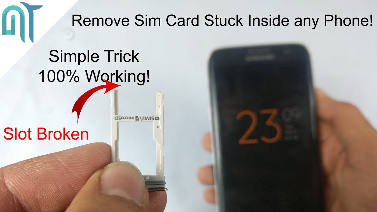 How to easily Remove Stuck SIM CARD from any Phone without Disassembling Phone! - DIY(100% Working)