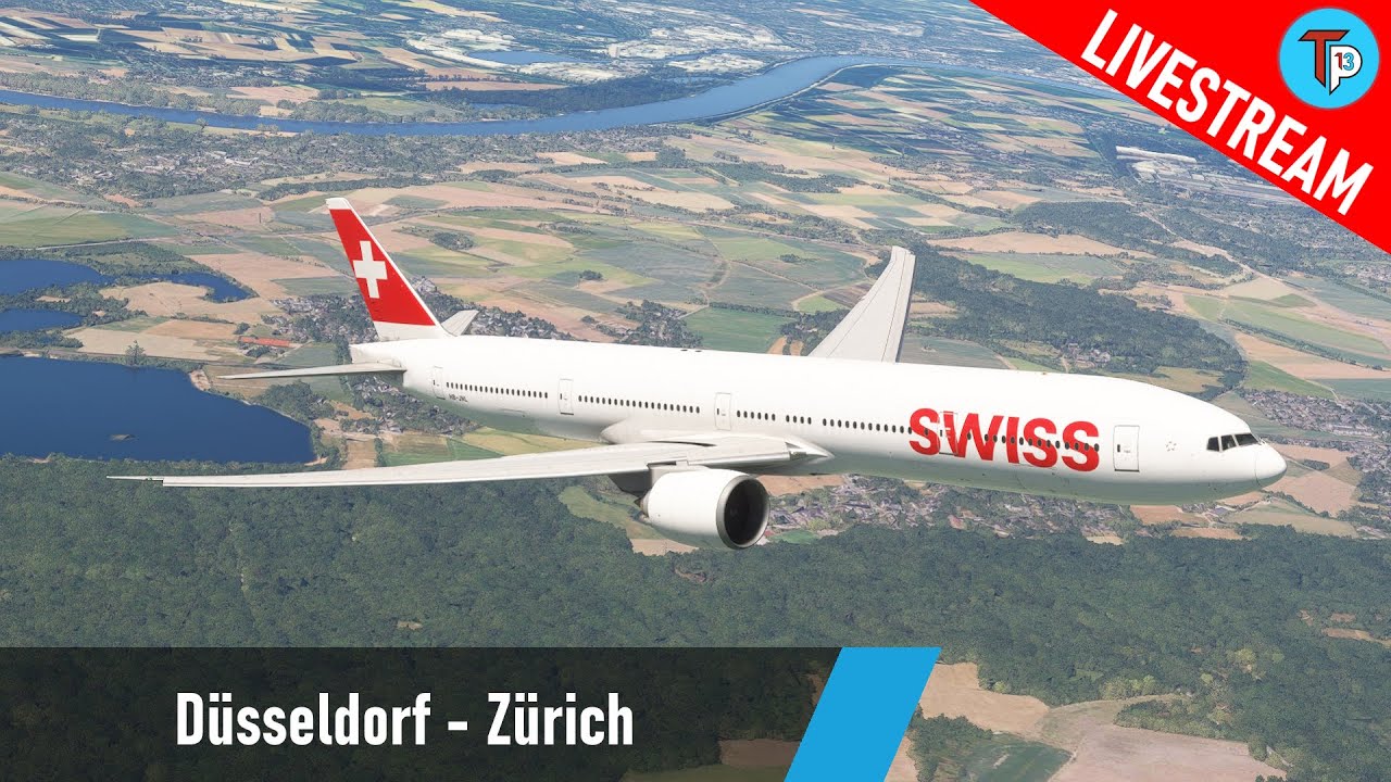Flight Simulator 2020 | Düsseldorf - Zürich (EDDL - LSZH) | Boeing 777-300ER | Swiss | IVAO
