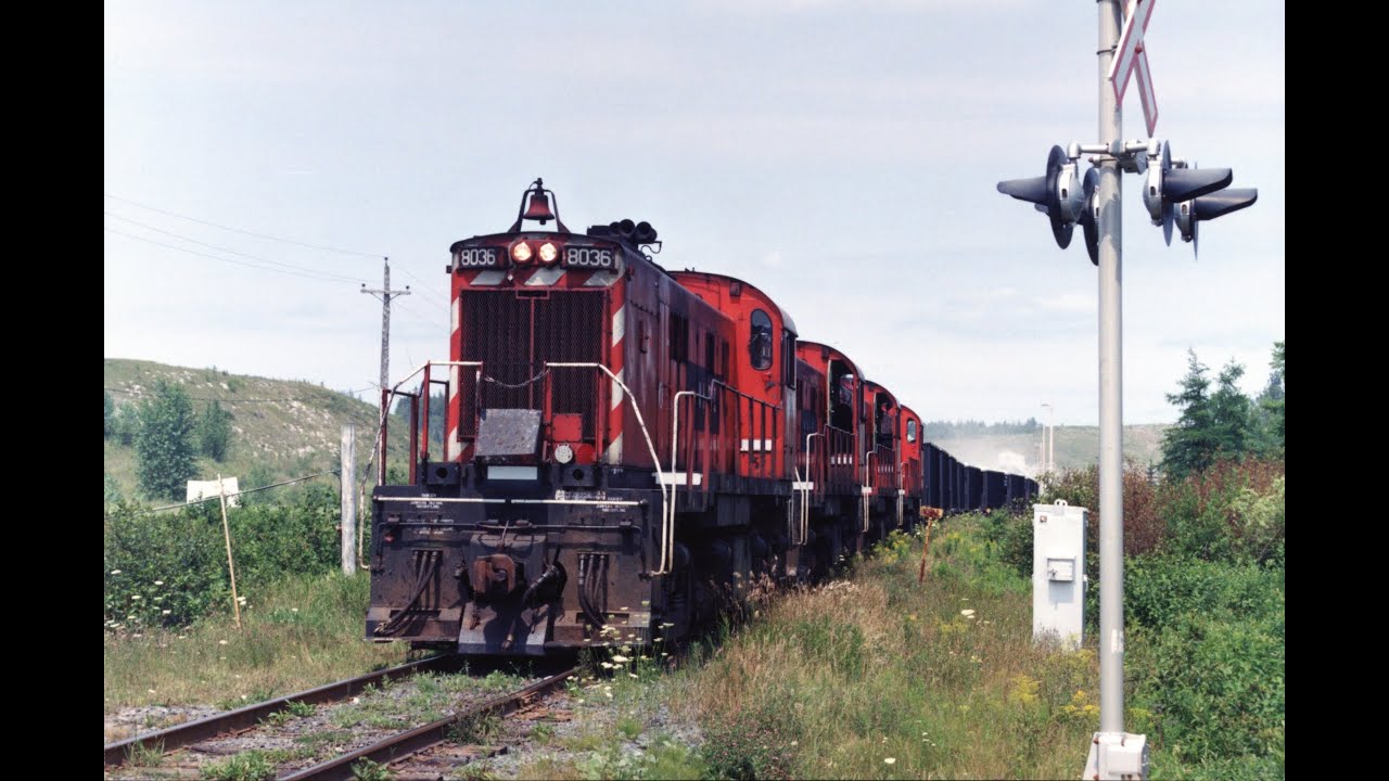 DAR & WHRC trains from the gypsum mines near Windsor, Nova Scotia between 1993 & 2010