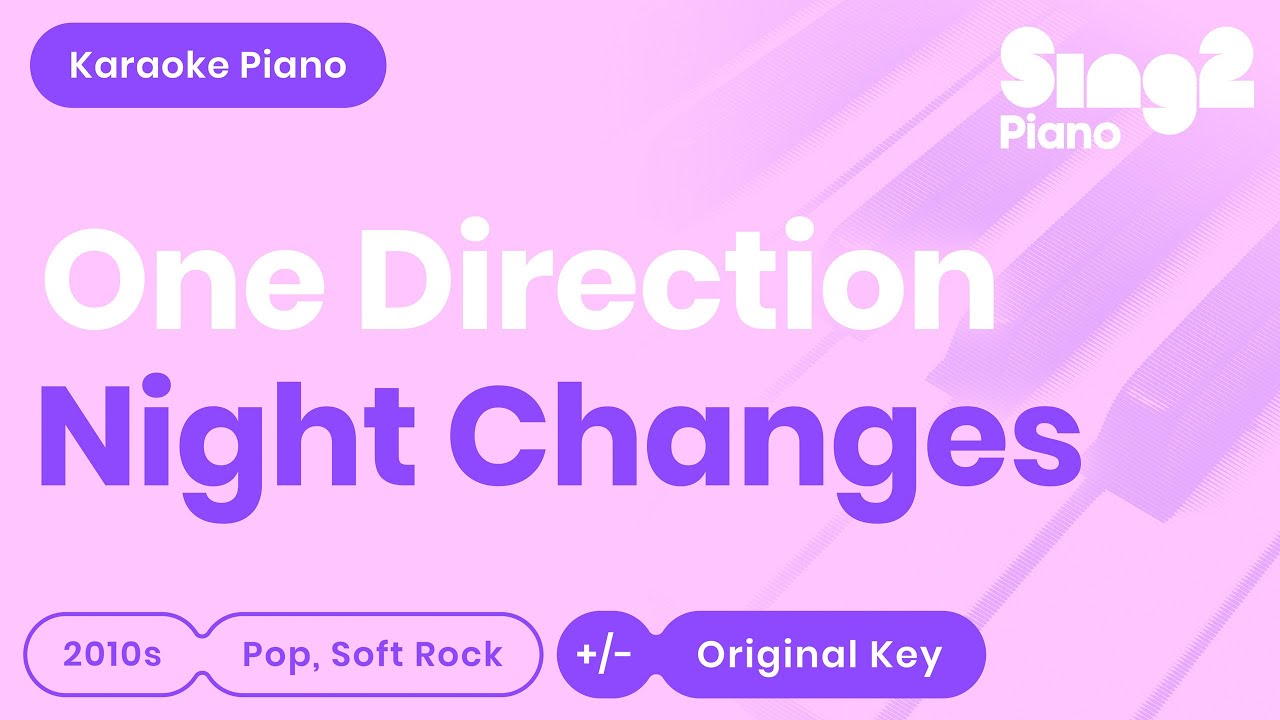 One Direction - Night Changes (Karaoke Piano)