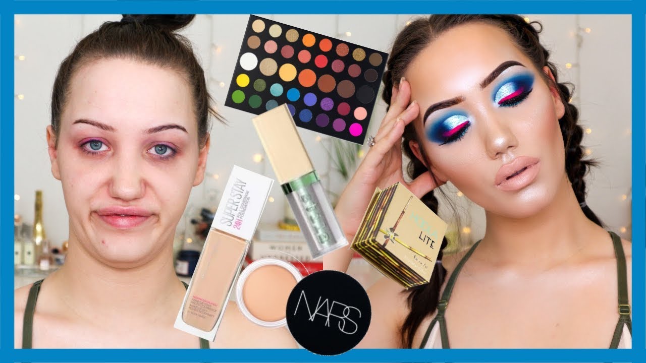 SMOKEY BLUE CUTCREASE TUTORIAL USING THE JAMES CHARLES PALETTE | MAKEMEUPMISSA