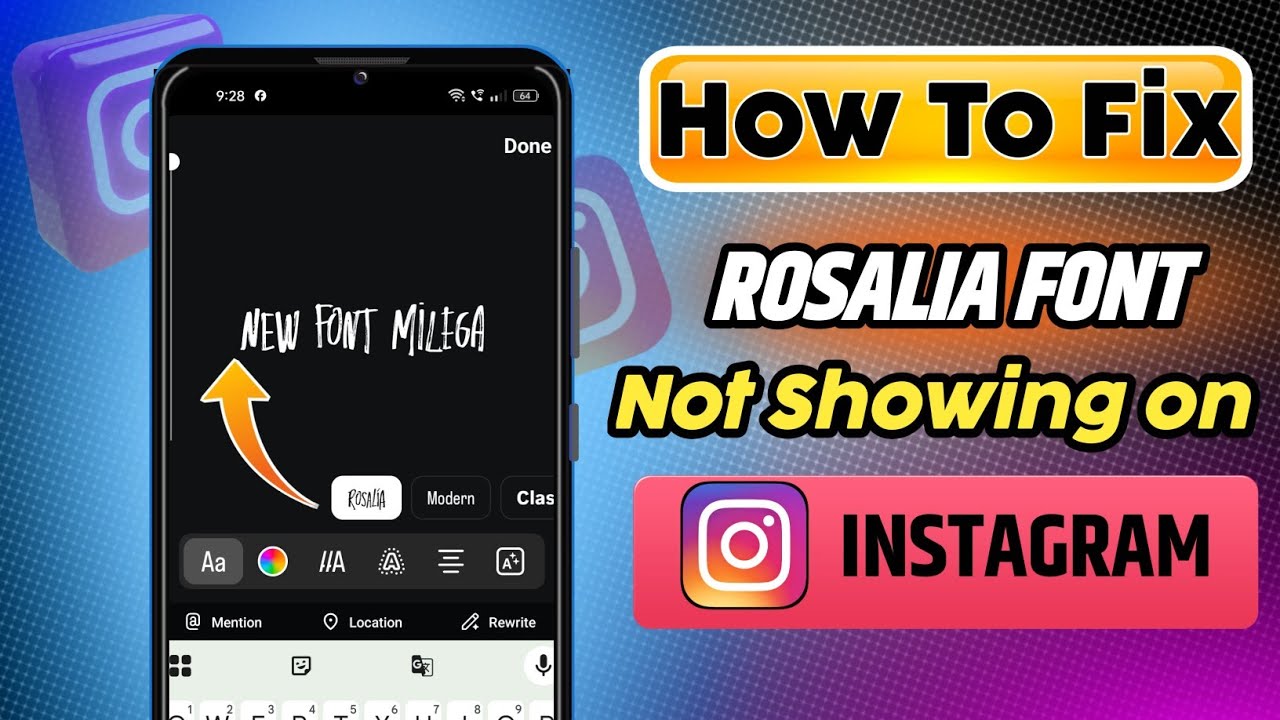 How To Fix Rosalia Font Not Showing on Instagram || instagram new Font Update ||rosalia font problem