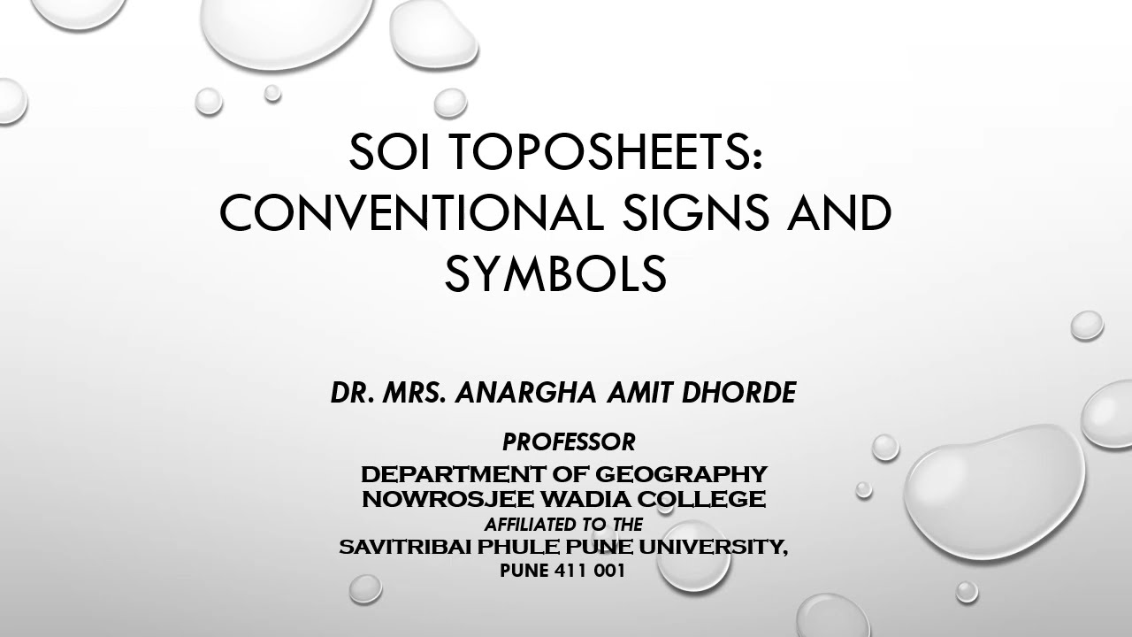 Introduction to the SOI Toposheets  3 Conventional Signs and Symbols