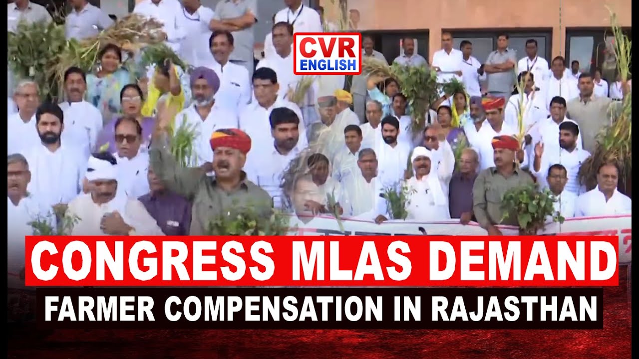 Congress MLAs Stage Protest In Rajasthan Assembly, Seek Compensation For Rain-Hit Farmers