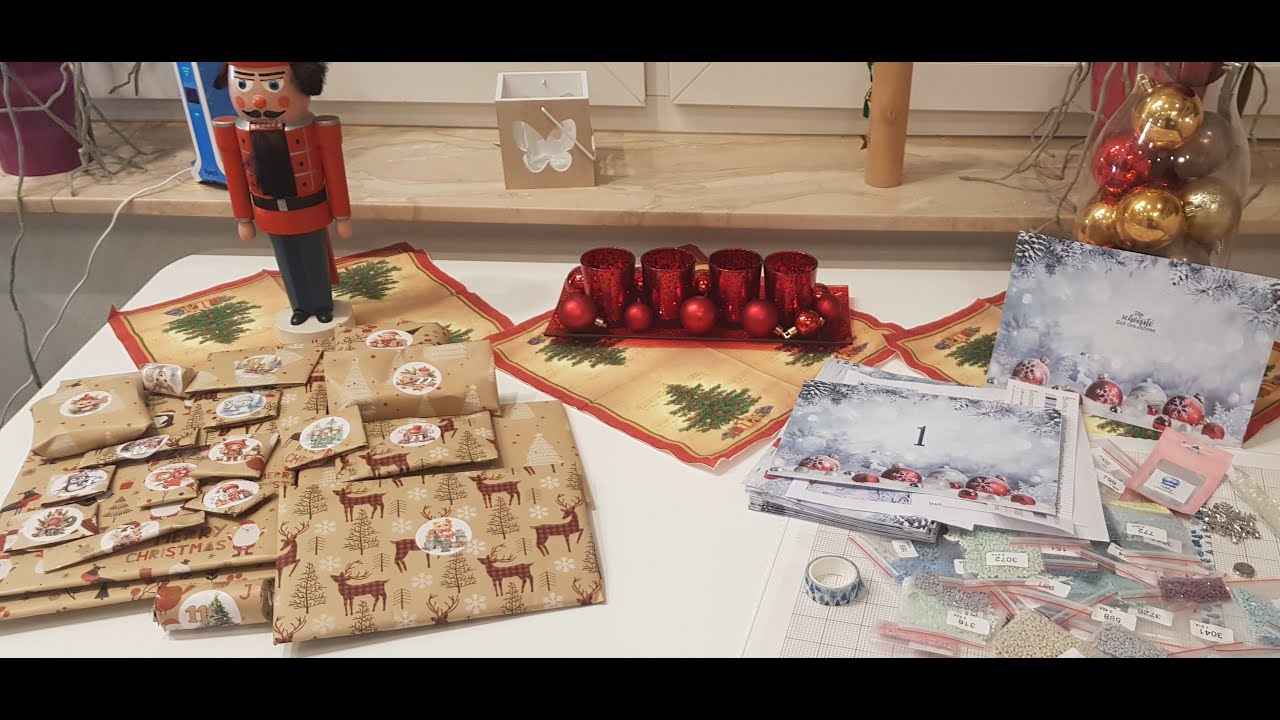🟩👀#Unboxing #🌲Adventskalender 🌲von #Craft and Wedding #Diamond Painting& Kreuzstich