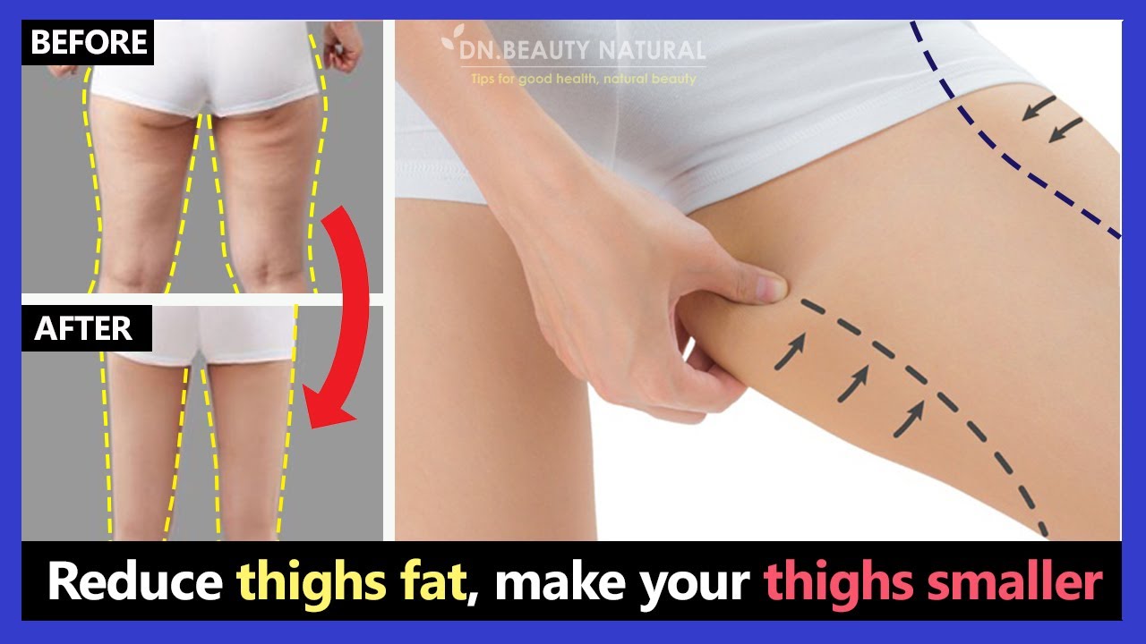 Only 7 mins!! How to reduce thighs fat, make your thighs smaller. Get rid of cellulite by Massage