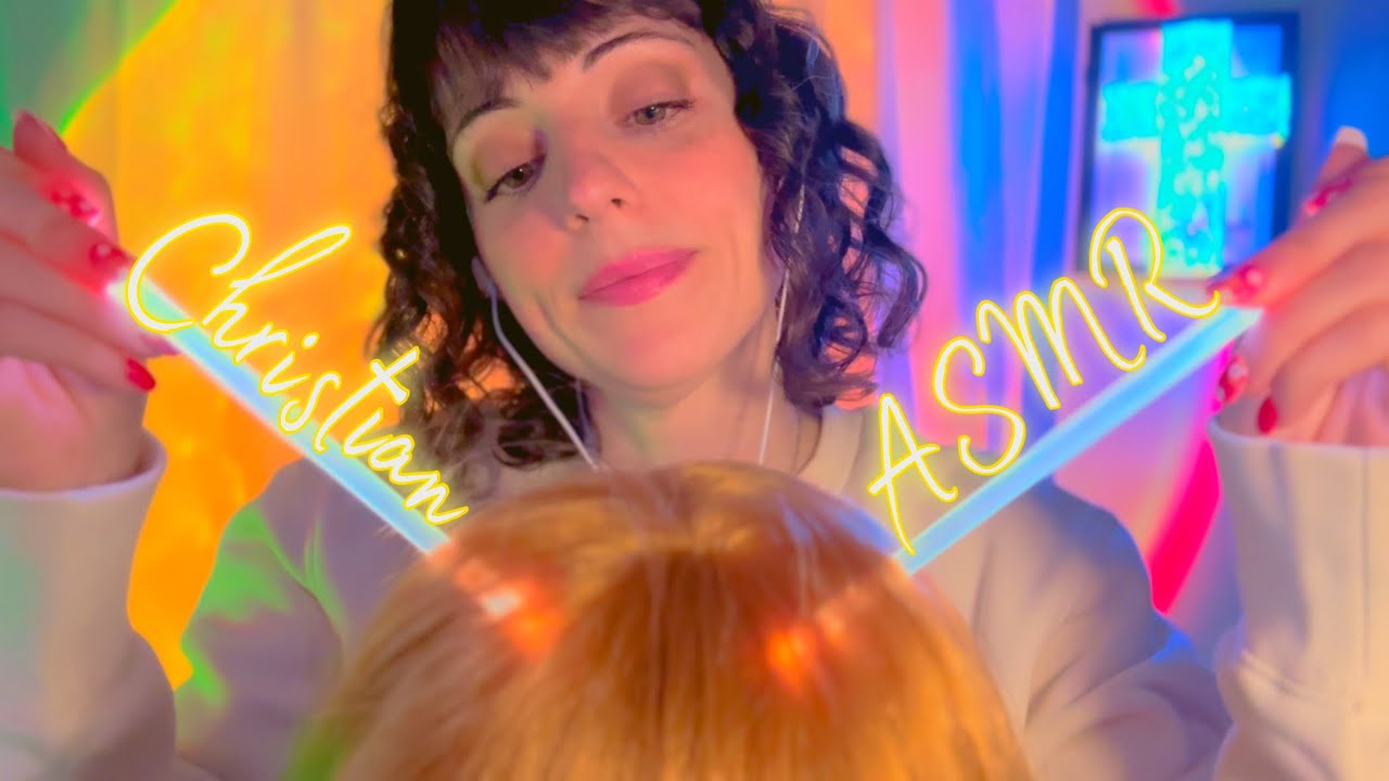 Christian ASMR 🧖‍♀️ sister in christ gives you relaxing hair care. hair brushing scratching tingles