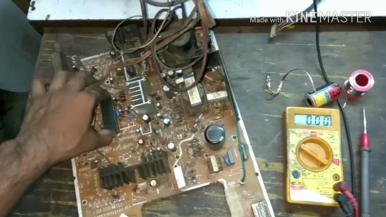 How to repair dead HYUNDAI CRT tv (croma ic fault)