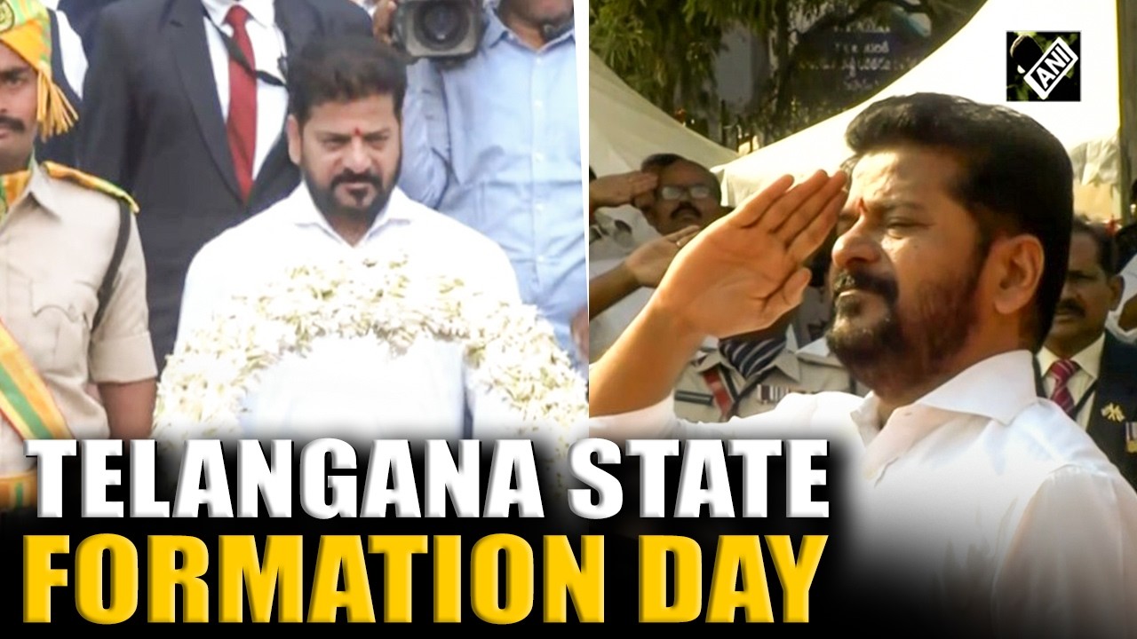 WATCH: CM Revanth Reddy participates in Telangana State Formation Day