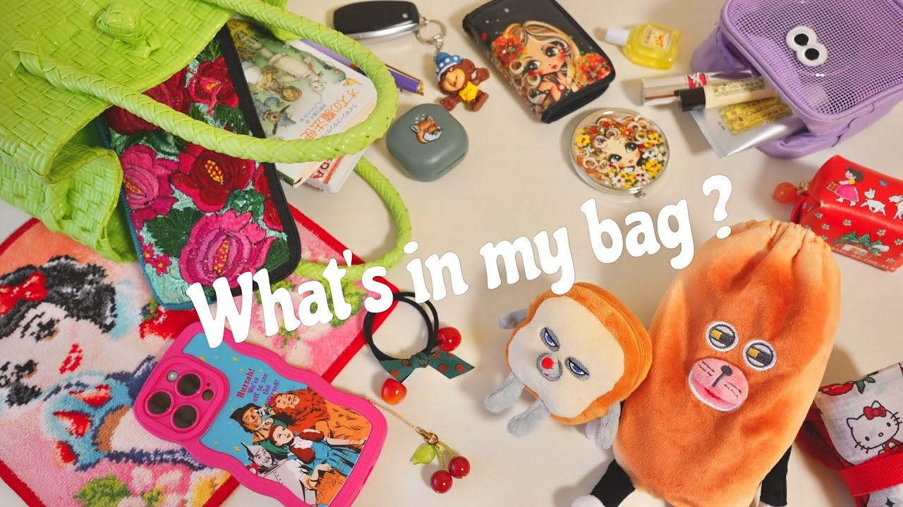 【What's in my bag】可愛いが大渋滞🐱❤️トキメキいっぱい夏のバッグの中身👜✨