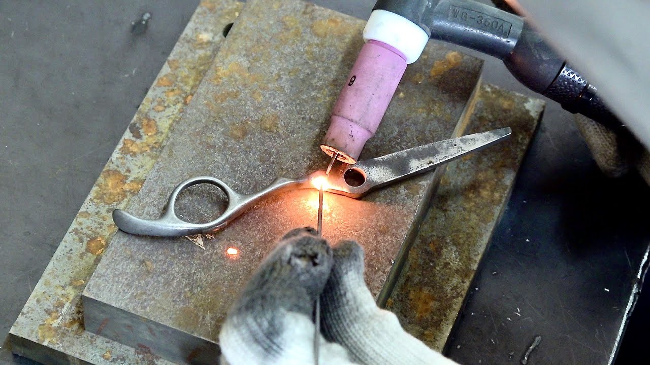 Process of Making Haircutting Scissors. Korean Handmade Scissors Master