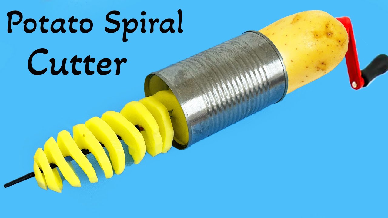 Spiral Patates Kesici Nasıl Yapılır + DIY Kolay Patates Makinesi