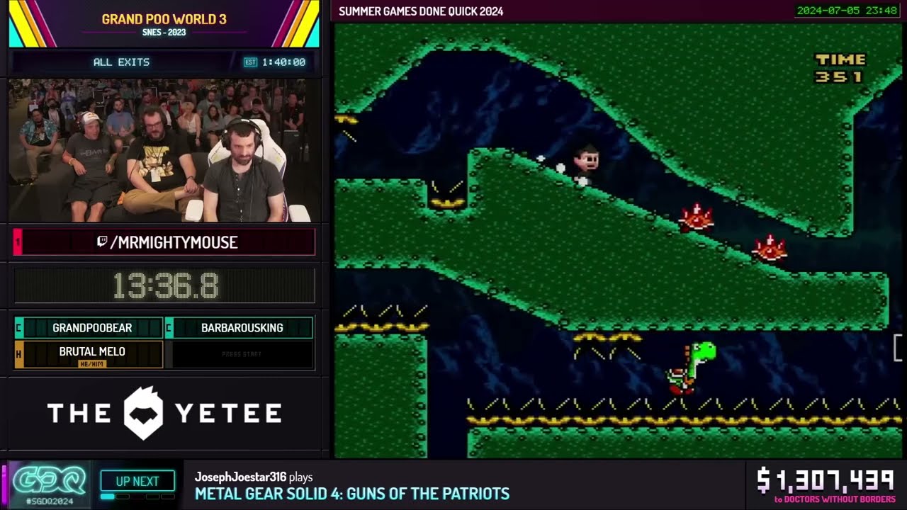 Super Mario World: Grand Poo World 3 by MrMightyMouse in 1:48:50   Summer Games Done Quick 2024
